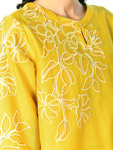Floral Yellow Shirt