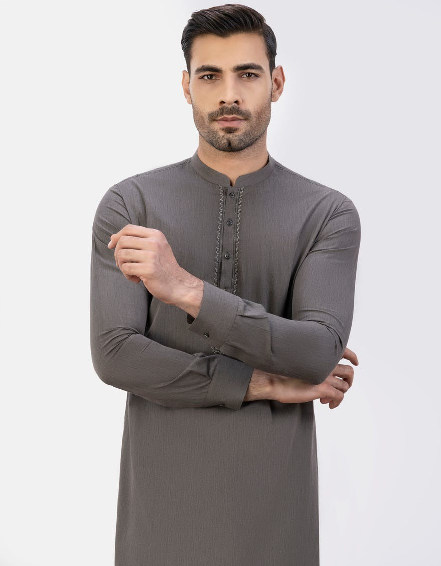 Grey Kameez Shalwar