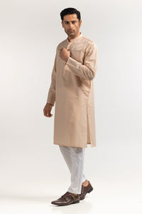 Peach Embroidered Kurta