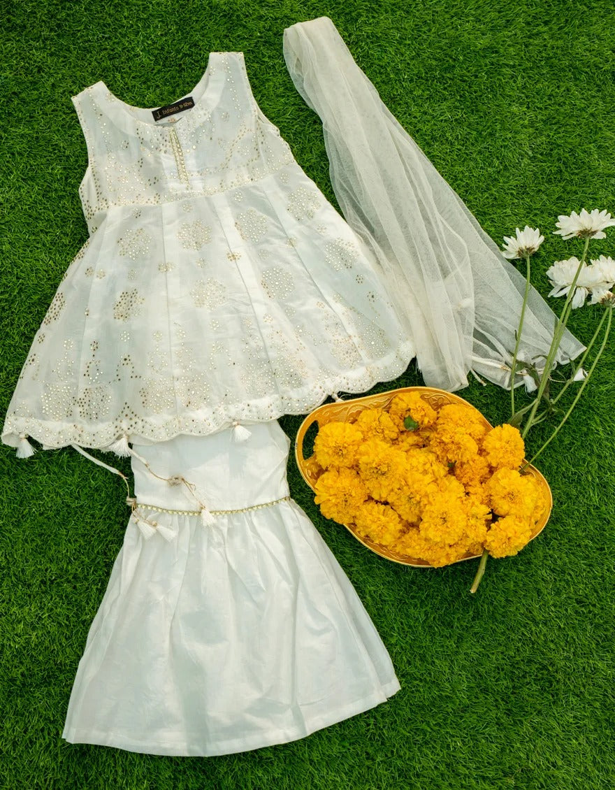 White Dyed Infant Dress
