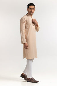 Peach Embroidered Kurta