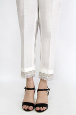 Load image into Gallery viewer, Embroidered White Pants
