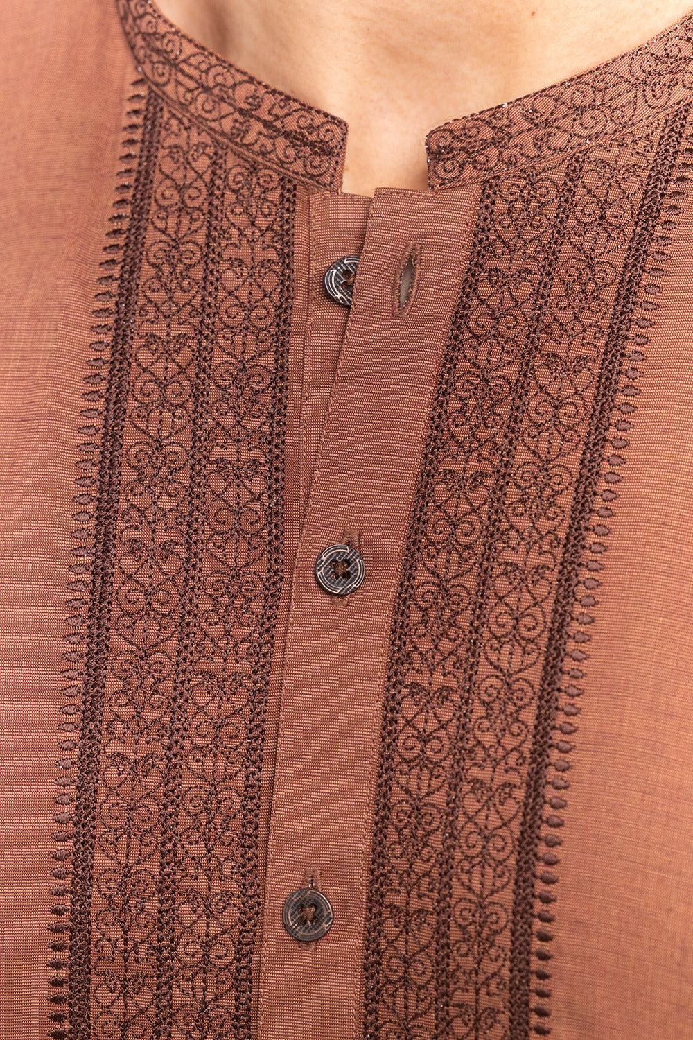 Copper Embroidered Kurta