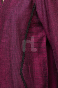 Maroon Dyed Stitched Shirt