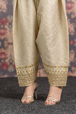Load image into Gallery viewer, Embroidered Gold Shalwar
